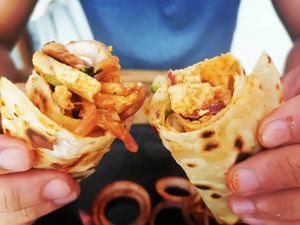 Vegetarian Paneer Wrap at Little Taj in Boracay