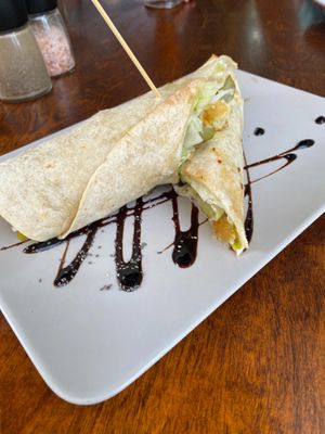 Tortilla with lentil cutlets at Burė in Nida