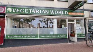 front + entrance at Vegetarian World Supermarket in Nijmegen