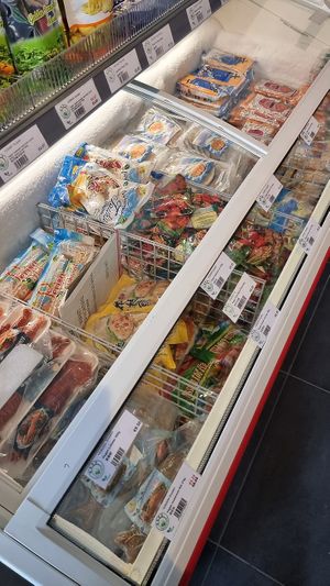 freezer at Vegetarian World Supermarket in Nijmegen