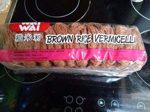 Brown rice vermicelli at Vegetarian World Supermarket in Nijmegen