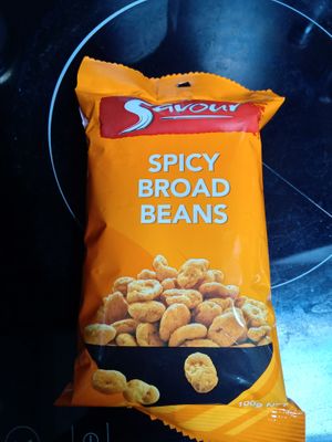 Broad bean snacks at Vegetarian World Supermarket in Nijmegen