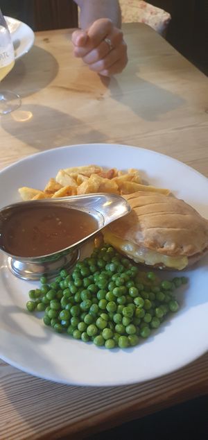 vegan pie at The Cheshire Cheese Inn in Hope
