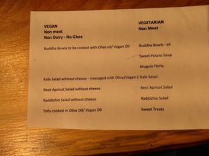 Veg*n menu at Steamy Buddha in Ellsworth