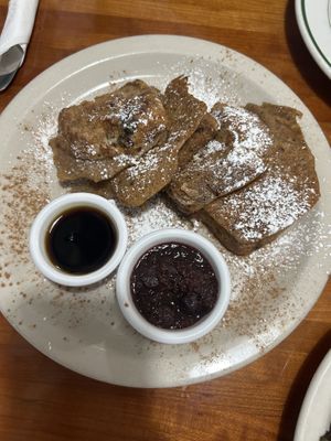 Cinnamon raisin French toastt  at Morning Glory Cafe in Eugene