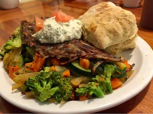 Little Bear's Vegan Omelette at Morning Glory Cafe in Eugene