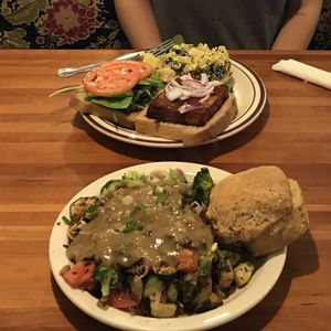 Delicious mushroom gravy.. at Morning Glory Cafe in Eugene