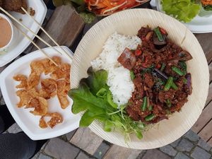 Phad ka phrau Beyond meat 🥰🥰 at Thai Vegan Kitchen in Helsinki