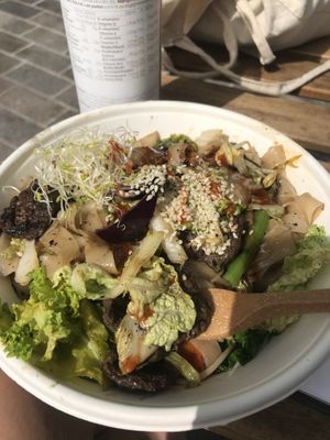 Today’s special: Korean style “beef” noodle. at Thai Vegan Kitchen in Helsinki