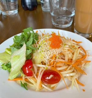 Som tam salad at Thai Vegan Kitchen in Helsinki