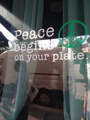 Peace begons on your plate ☮️💚🌿 at Thai Vegan Kitchen in Helsinki