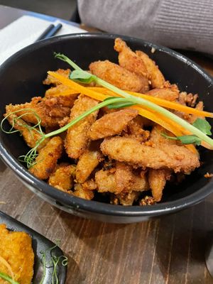 Appetisers - Seitan with lemon, deep fried at Thai Vegan Kitchen in Helsinki