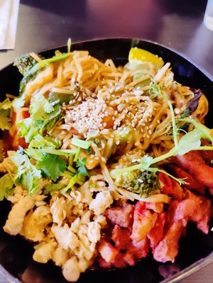 Sukhothai noodles at Thai Vegan Kitchen in Helsinki