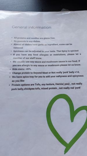 Facts at Thai Vegan Kitchen in Helsinki