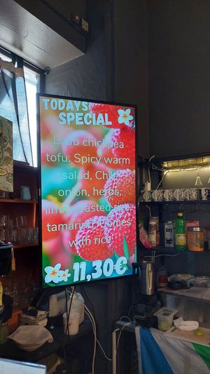 Daily menu at Thai Vegan Kitchen in Helsinki