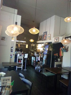 Inside at Thai Vegan Kitchen in Helsinki