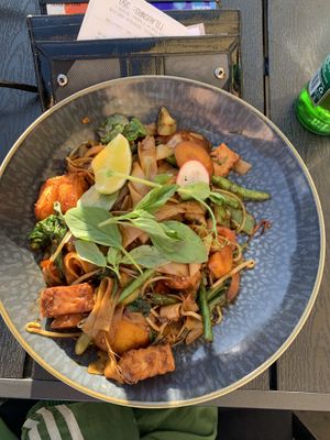 Excellent chickpea tofu!  at Thai Vegan Kitchen in Helsinki