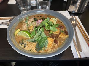 Boat noodle soup  at Thai Vegan Kitchen in Helsinki