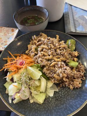 Sai Ua Fried Rice (with pea protein)  at Thai Vegan Kitchen in Helsinki