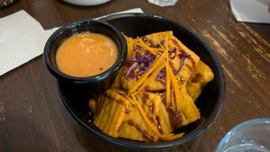 Chickpea tofu at Thai Vegan Kitchen in Helsinki