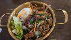 Nam Tok Muu at Thai Vegan Kitchen in Helsinki