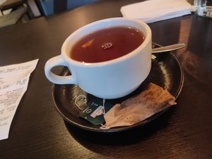 Free tea and coffee at Thai Vegan Kitchen in Helsinki