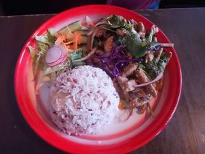 Nam Tok Muu at Thai Vegan Kitchen in Helsinki