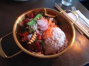 Name forgotten, pork belly dish. at Thai Vegan Kitchen in Helsinki