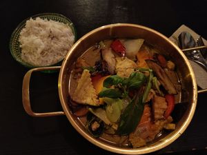 Green curry with tofu at Thai Vegan Kitchen in Helsinki