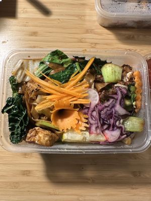 Phad sii iu with tofu  at Thai Vegan Kitchen in Helsinki