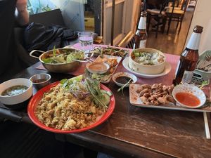 Five starters and a main.  at Thai Vegan Kitchen in Helsinki