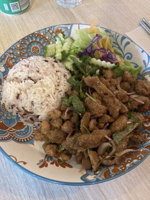 interesting flavours!!  at Thai Vegan Kitchen in Helsinki