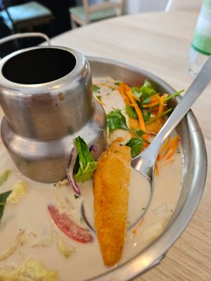 Tom Khaa chicken at Thai Vegan Kitchen in Helsinki