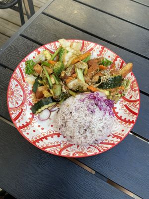 Vegan chicken dish  at Thai Vegan Kitchen in Helsinki