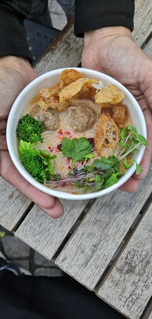 Noodle soup at Thai Vegan Kitchen in Helsinki