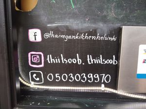 Contact info at Thai Vegan Kitchen in Helsinki