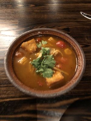 Tom yum at Saffron in Las Vegas