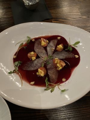 Beet caprese-so good! at Saffron in Las Vegas