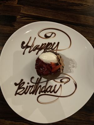 Chocolate cheesecake  at Saffron in Las Vegas