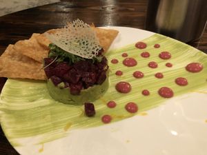 Beet tartare   at Saffron in Las Vegas