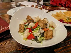 Tofu and cabbage salad at Saffron in Las Vegas