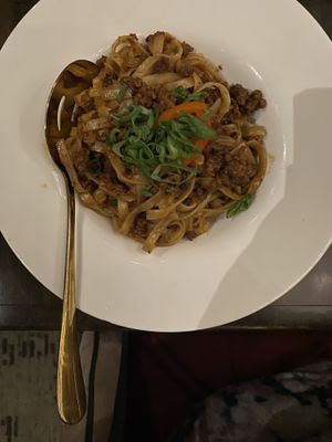 Spicy beef noodle  at Saffron in Las Vegas