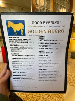 Dinner at Golden Burro in Leadville