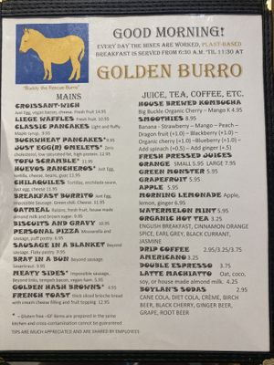 Breakfast  at Golden Burro in Leadville