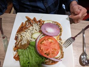smothered burger at Golden Burro in Leadville