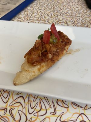 Jackfruit bruschetta  at Golden Burro in Leadville
