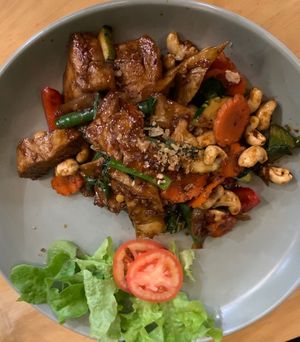 Cashew stir fry  at Vega Cafe in Vologda