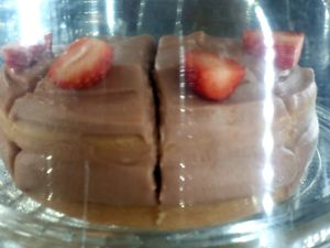 choco strawberry cake at Goosoohadang 구수하당 in Seoul