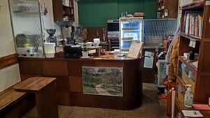 Interior of location - view towards the counter at Goosoohadang 구수하당 in Seoul