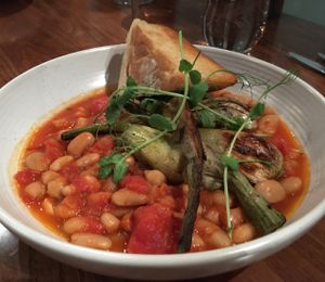 Chickpea Cassoulet at Hectors Restaurant in Auckland